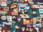 Japanese Animation Jujutsu Kaisen Licensed Fabric printed in Japan by the Half Yard