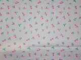 Petite Flower Branch Patterned Double Gauze Fabric made in Korea by the Yard 36" x 59" or 90 x 150cm