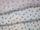 Petite Flower Branch Patterned Double Gauze Fabric made in Korea by the Yard 36" x 59" or 90 x 150cm