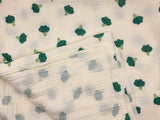 Vegetable Series Broccoli Patterned Crinkle Double Gauze Fabric made in Korea by the Yard 36" x 59" or 90 x 150cm