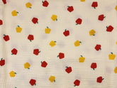Vegetable Series Paprika Bell Pepper Patterned Crinkle Double Gauze Fabric made in Korea by the Yard 36" x 59" or 90 x 150cm