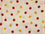 Vegetable Series Paprika Bell Pepper Patterned Crinkle Double Gauze Fabric made in Korea by the Yard 36" x 59" or 90 x 150cm