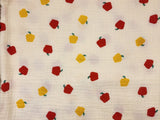 Vegetable Series Paprika Bell Pepper Patterned Crinkle Double Gauze Fabric made in Korea by the Yard 36" x 59" or 90 x 150cm