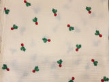 Vegetable Series Kohlrabi Patterned Crinkle Double Gauze Fabric made in Korea by the Yard 36" x 59" or 90 x 150cm