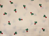 Vegetable Series Kohlrabi Patterned Crinkle Double Gauze Fabric made in Korea by the Yard 36" x 59" or 90 x 150cm