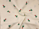 Vegetable Series Kohlrabi Patterned Crinkle Double Gauze Fabric made in Korea by the Yard 36" x 59" or 90 x 150cm