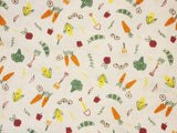 Happy Vegetable Market Patterned Crinkle Double Gauze Fabric made in Korea by the Yard 36" x 59" or 90 x 150cm