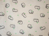 Loaf Cat Kitten Patterned Crinkle Double Gauze Fabric made in Korea by the Yard 36" x 59" or 90 x 150cm