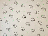 Loaf Cat Kitten Patterned Crinkle Double Gauze Fabric made in Korea by the Yard 36" x 59" or 90 x 150cm