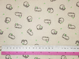 Loaf Cat Kitten Patterned Crinkle Double Gauze Fabric made in Korea by the Yard 36" x 59" or 90 x 150cm
