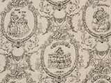 Vintage Toile de Jouy Dessert Patterned Crinkle Double Gauze Fabric made in Korea by the Yard 36" x 59" or 90 x 150cm