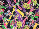 Nintendo Splatoon 2 Patterned Quilted Fabric made in Japan by the FQ