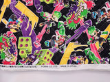 Nintendo Splatoon 2 Patterned Quilted Fabric made in Japan by the FQ