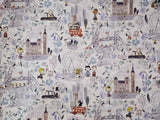 Liberty Tana Lawn Snoopy Peanuts London Adventure Fabric printed in Japan FQ 45cm by 53cm or 18" by 21"