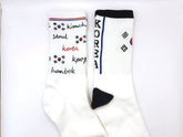 Flag of South Korea Taegeukgi Patterned Socks 2Pairs Half-Crew Socks Women's Sock