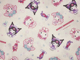 Sanrio Characters Neko Mimi Maid Cafe Oxford Licensed Fabric printed in Japan by the Half Yard