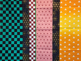 Japanese Demon Slayer Kimetsu no Yaiba Haori Stripe Patchwork Samurai Anime Oxford Fabric made in Japan by the Half yard