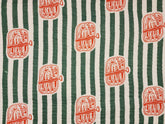 Canned Sardines Patterned Crinkle Quadruple Gauze Fabric made in Korea by the Yard 36" x 59" or 90 x 150cm