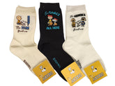 3 Pairs of Snoopy Comics Socks Half-Crew Socks Women's Sock