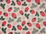 Raspberry Patterned Crinkle Quadruple Gauze Fabric made in Korea by the Yard 36" x 59" or 90 x 150cm