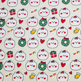 草莓熊兔圖案 40 年代韓國原廠製造面料 36 英寸 x 58 英寸或 90 x 145 厘米