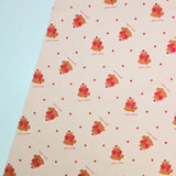 草莓熊兔圖案 40 年代韓國原廠製造面料 36 英寸 x 58 英寸或 90 x 145 厘米