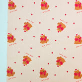 草莓熊兔圖案 40 年代韓國原廠製造面料 36 英寸 x 58 英寸或 90 x 145 厘米