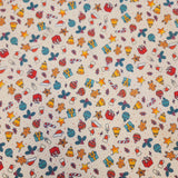 Casual Christmas Present Santa Cookie Tree Patterned 40s Fabric made in Korea by the Yard 36" x 58" or 90 x 145cm