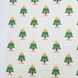 Christmas Dog Puppy Tree Patterned 40s Fabric made in Korea by the Yard 36" x 58" or 90 x 145cm