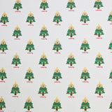 Christmas Dog Puppy Tree Patterned 40s Fabric made in Korea by the Yard 36" x 58" or 90 x 145cm