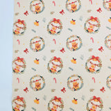 Christmas Tree Rudolph Patterned 40s Fabric made in Korea by the Yard 36" x 58" or 90 x 145cm