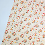 Christmas Tree Rudolph Patterned 40s Fabric made in Korea by the Yard 36" x 58" or 90 x 145cm