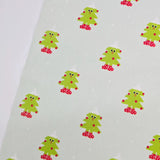 Christmas Tree Patterned 40s Fabric made in Korea by the Yard 36" x 58" or 90 x 145cm