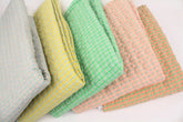 Spring Color Pastel Tone Check Heart Quilted Bio-washed Fabric made in Korea by the Yard 36" x 59"