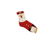 3 Pairs of Christmas Merry Friends Patterned Socks Half-Crew Socks Women's Sock