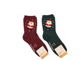 4 Pairs of Christmas Snow Ball Patterned Socks Half-Crew Socks Women's Sock