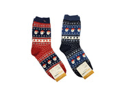 2 Pairs of Christmas Twinkle Patterned Socks Half-Crew Socks Women's Sock
