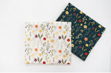 Wild flower Pansy Garden Patterned Fabric made in Korea by the Half Yard