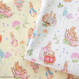 Peter Rabbit Bunny Patterned Fabric made in Korea by the Half Yard