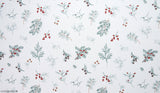 Christmas Botanical Branch Pine Cones Patterned Fabric made in Korea by the Half Yard