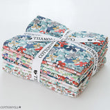 Korean Vintage Flower Patterned Cotton Fabric made in Korea by the FQ 10pcs Bundle