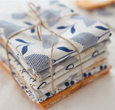 Korean Scandinavia Forest Patterned Cotton Linen Fabric made in Korea by the FQ 6pcs Bundle 45cm x 70cm