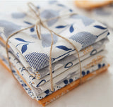 Korean Scandinavia Forest Patterned Cotton Linen Fabric made in Korea by the FQ 6pcs Bundle 45cm x 70cm