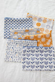 Korean Scandinavia Forest Patterned Cotton Linen Fabric made in Korea by the FQ 6pcs Bundle 45cm x 70cm