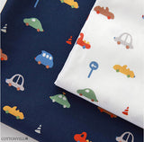 韓国製オーガニックコットン 30s ミニカー柄生地 半ヤード