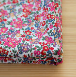 Lucretia Pink Flowers Floral Patterned Lawn Fabric made in Korea by the Half Yard