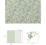 Tiny Poppy Flowers Floral Patterned Lawn Fabric made in Korea by the Half Yard