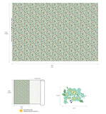 Lucretia Pastel Flowers Floral Patterned Lawn Fabric made in Korea by the Half Yard