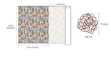 Succulent Flower Floral Patterned Lawn Fabric made in Korea by the Half Yard