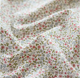 Bella Blue Flowers Floral Patterned Lawn Fabric made in Korea by the Half Yard